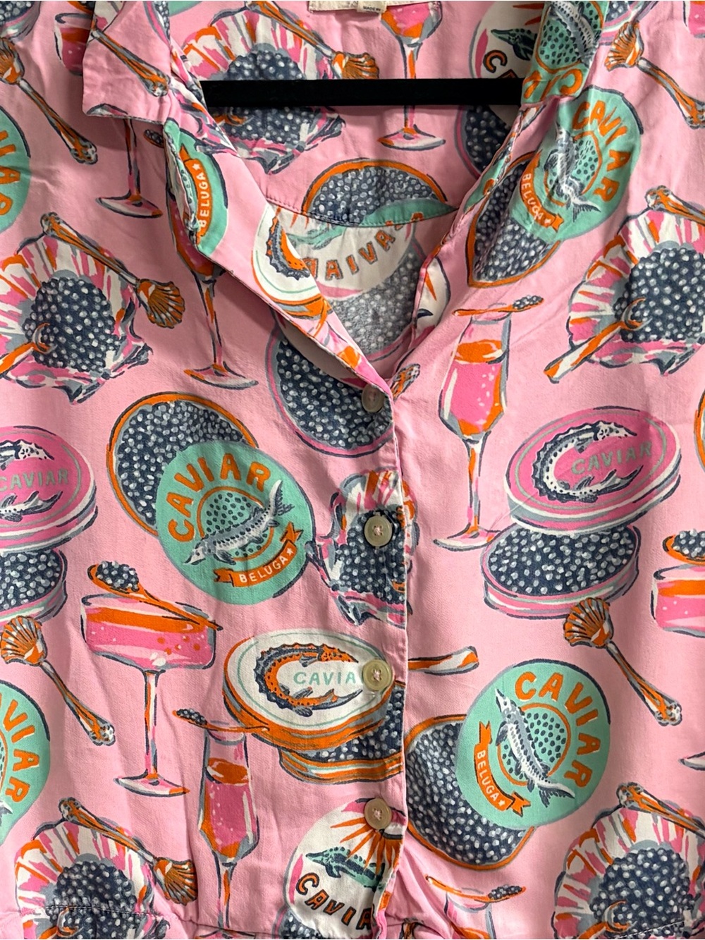 Printfresh Pink Pajama Set with Drink & Dessert Motif - Picture 6 of 11
